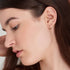 14kt Gold Single Natural Diamond Huggie Hoop Earrings